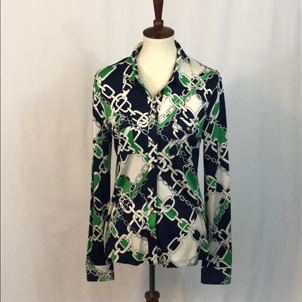 Tory Burch Blouse 100% Silk size L